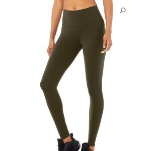 SOLDHigh-Waist Airbrush Legging in Dark Olive by Alo Yoga
